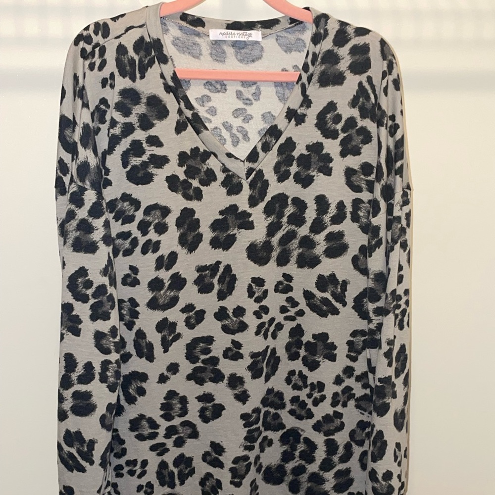 Animal print Tunic- super cute with leggings